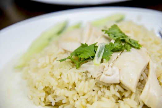 Rice steamed with chicken soup2