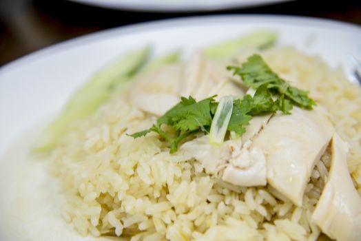 Rice steamed with chicken soup1