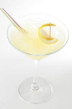 fresh and cold cocktail on white background