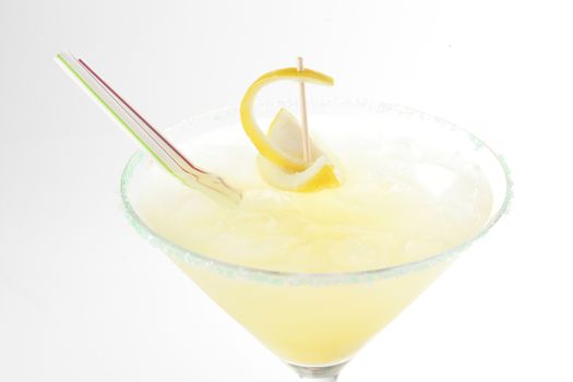 fresh and cold cocktail on white background