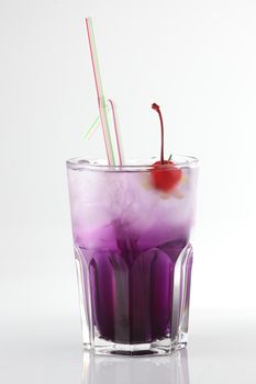 fresh and cold cocktail on white background