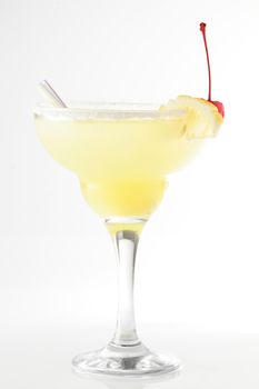 fresh and cold cocktail on white background