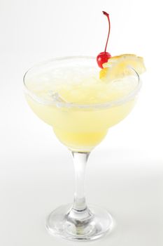 fresh and cold cocktail on white background