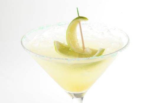 fresh and cold cocktail on white background