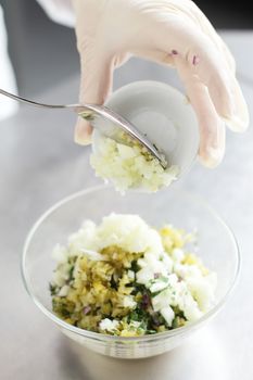 european food cooking process at the kitchen