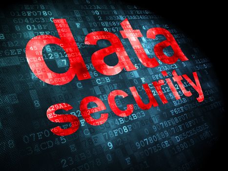 Privacy concept: pixelated words Data Security on digital background, 3d render