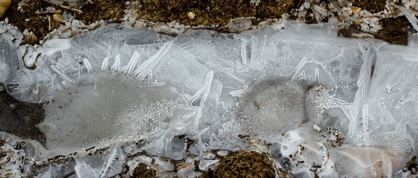 ice in the frozen earth