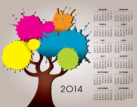 2014 Creative Calendar for Print or Web