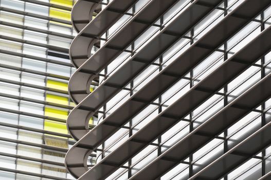 Colored Modern Building Windows, in Canary Islands, Spain