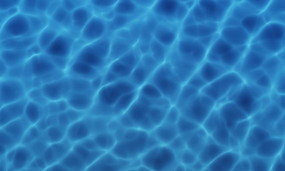 Water Surface with caustics. 3D water background.