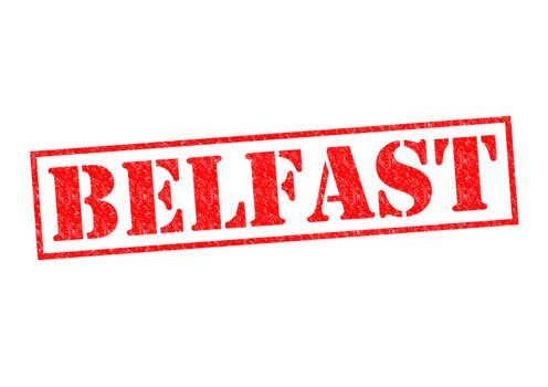 BELFAST Rubber Stamp over a white background.