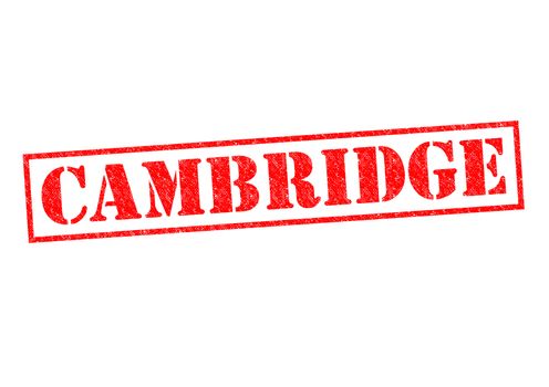 CAMBRIDGE Rubber Stamp over a white background.