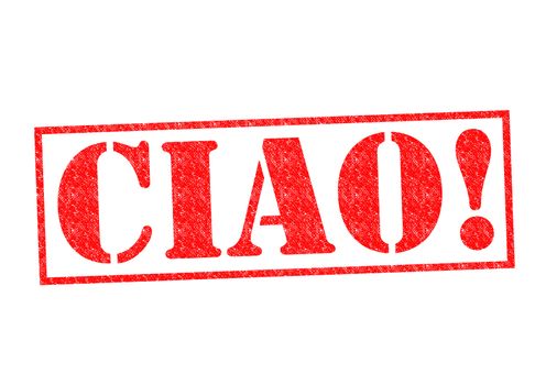 CIAO! Rubber Stamp over a white background.
