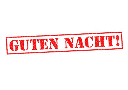 GUTEN NACHT! Rubber Stamp over a white background.