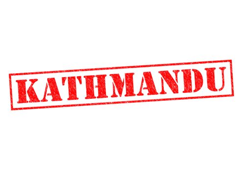 KATHMANDU Rubber Stamp over a white background.