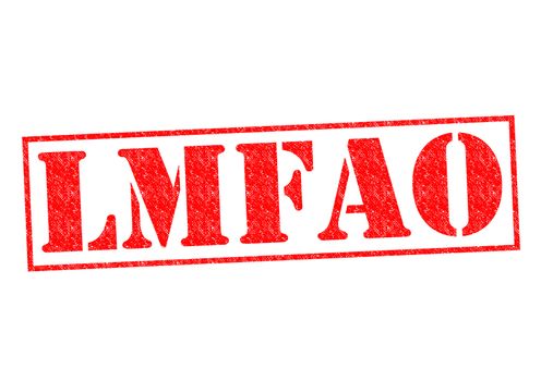LMFAO Rubber Stamp over a white background.