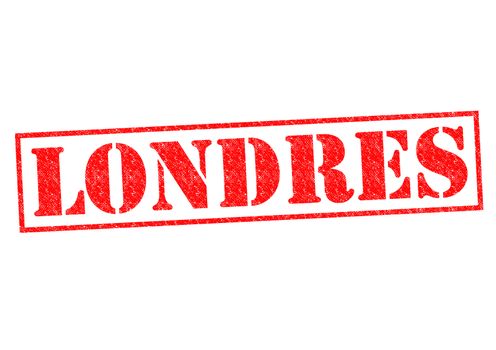 LONDRES (London) Rubber Stamp over a white background.