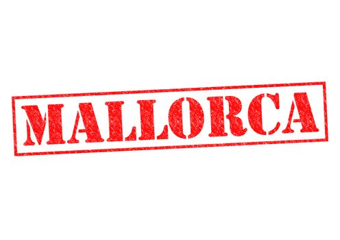 MALLORCA Rubber Stamp over a white background.