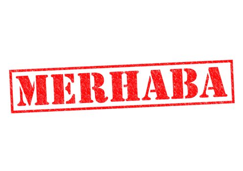 MERHABA Rubber Stamp over a white background.