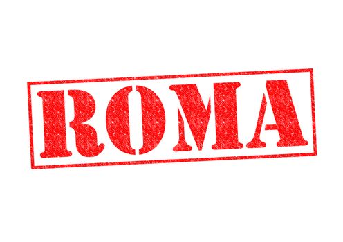 ROMA (Rome) Rubber Stamp over a white background.