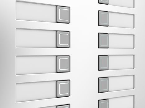 Apartment intercom buttons and nameplates
