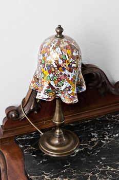 glass Bedside Lamp from Murano, Venice Italy
