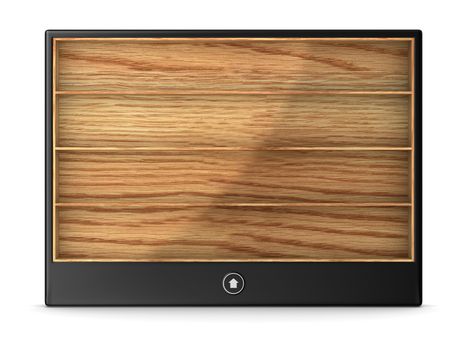 tablet on white background. Isolated 3D image