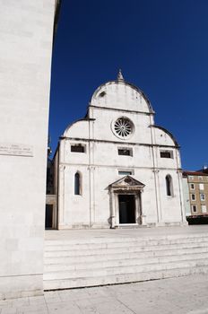 view of the St. Mary church in Zadar, Croatia