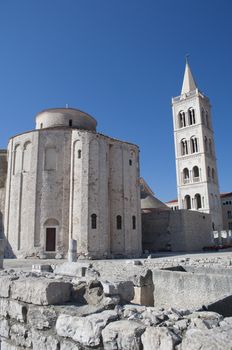 view of the Church of St. Donat, Zadar, Croatia