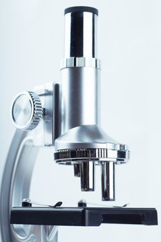 Closeup view of microscope
