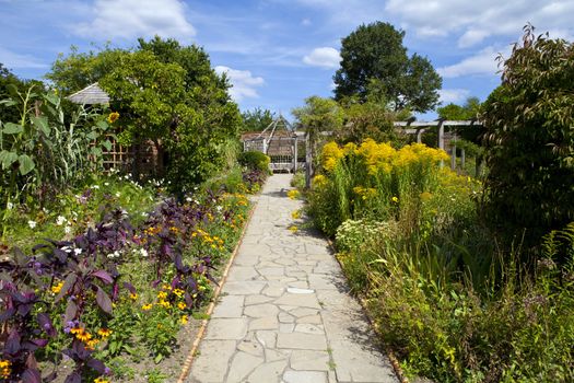 The beautiful Walled Garden in Brockwell Park, Brixton.