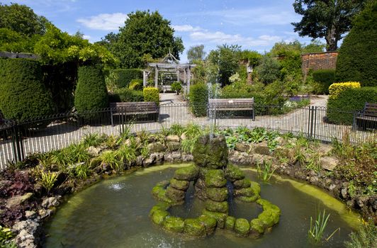 The beautiful Walled Garden in Brockwell Park, Brixton.