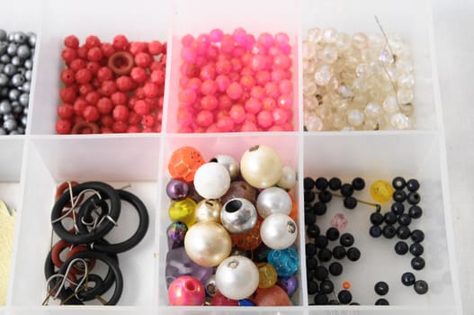 Materials to Produce Handmade Jewelry Isolated on a White Background