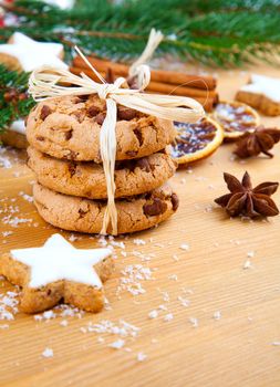 Christmas cookies with festive decoration