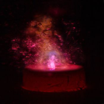 Abstract science background, plasma discharge in water