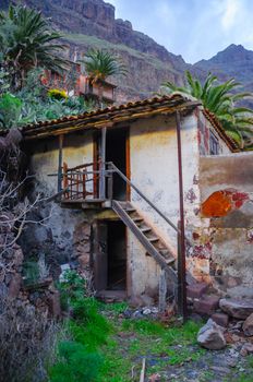 Ruins of an old house in Masca village, Tenerife, Canarian Islands