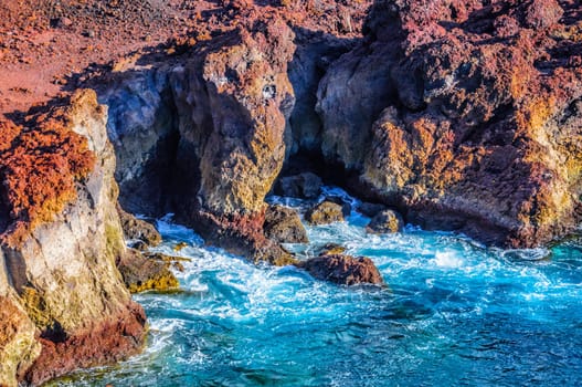 Rocks on North-west coast of Tenerife near Punto Teno Lighthouse, Canarian Islands