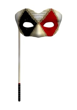 3D digital render of a masquerade mask isolated on white background