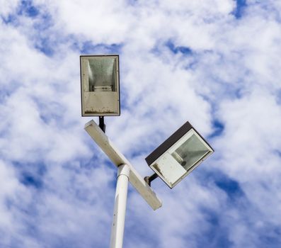 Lamppost  on cloud sky