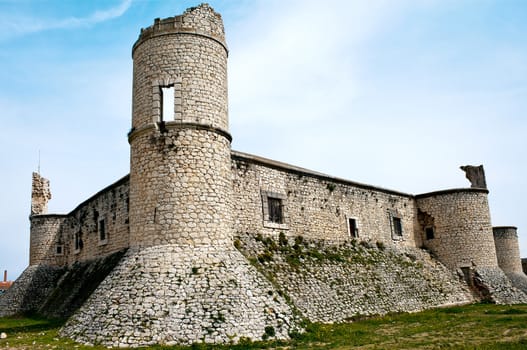 View of castle of the Counts XV century in Chinchon near of Madrid