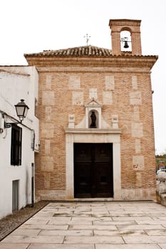 Ancient church of San Roque XVII century in Chinchon, Madrid, Spain