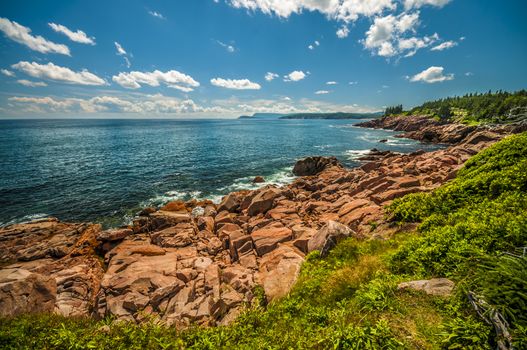Rocky cliffs of the Cabot Trail Nova Scotia Canada