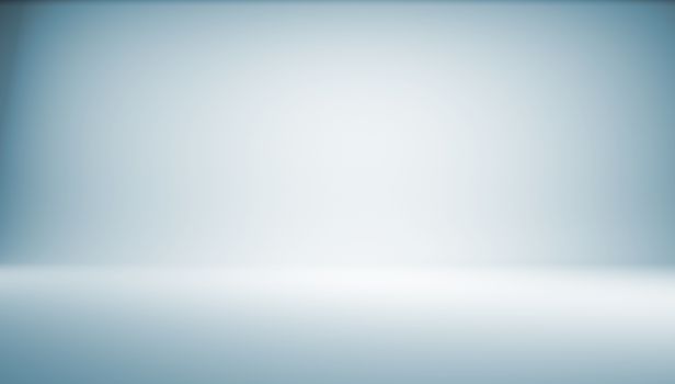 Blue gradient background. 3d rendering. Photo studio