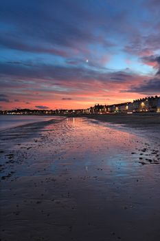 Sunset Over Weymouth Beach in Dorset