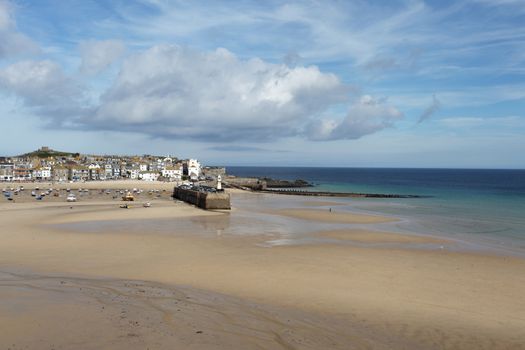 Skies and Waves at the Atlantic Ocean  Cornwall England