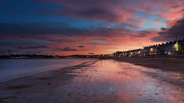 Sunset Over Weymouth Beach in Dorset