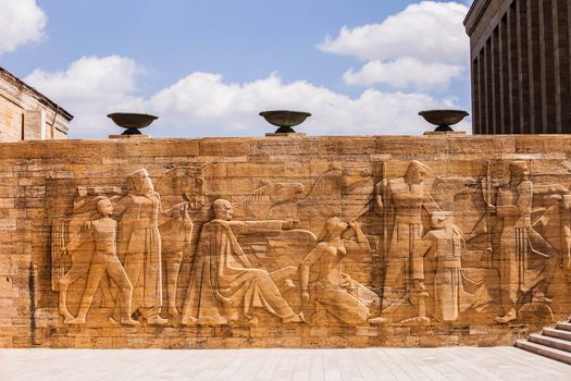 Relief at Mausoleum of Turkish Leader Mustafa Kemal Atat��rk in Ankara