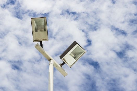 Lamppost  on cloud sky