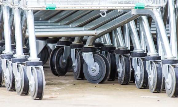 Wheel Cart,Shopping carts wheels closeup