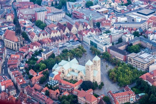 aerial view of the Cathedral of Muenster